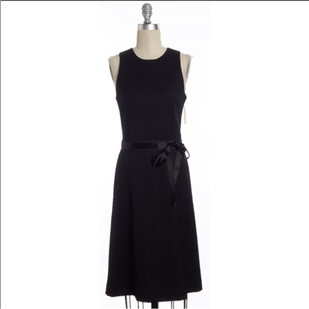 THEORY |  Franny B Fit & Flare Midi Dress Black size 8